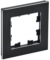 Рамка универсальная IEK Brite РУ-1-1-БрЧ 1-м. металл черный картинка